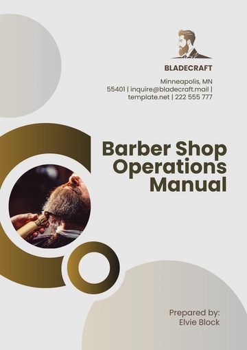 Free Barber Shop Operations Manual Template to Edit Online
