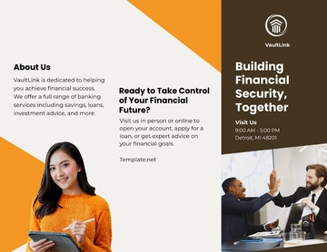 Free Bank Brochure Template to Edit Online