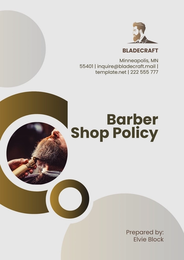 Free Barber Shop Policy Template to Edit Online