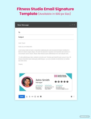 Fitness Studio Email Signature Template