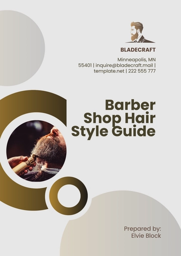 Free Barber Shop Hair Style Guide Template to Edit Online