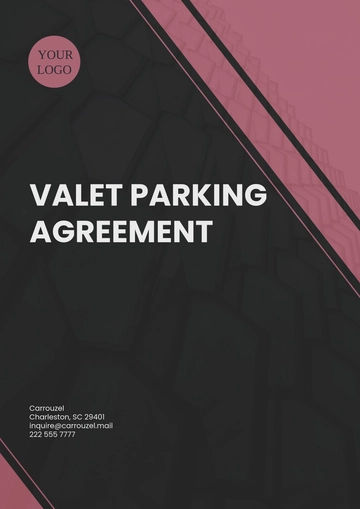 Free Valet Parking Agreement Template to Edit Online