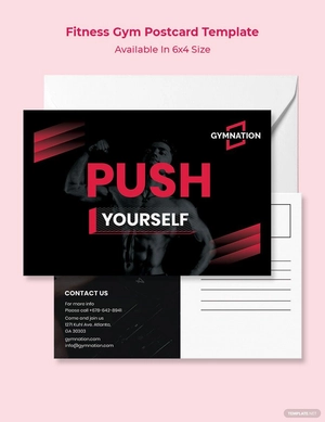 Fitness Gym Postcard Template