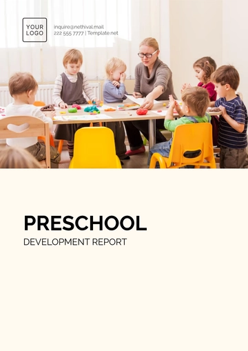 Free Preschool Development Report Design Template to Edit Online