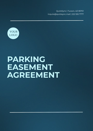 Free Parking Easement Agreement Template to Edit Online