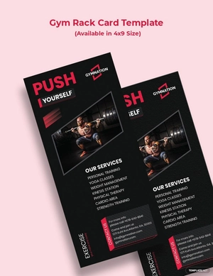 Gym Rack Card Template