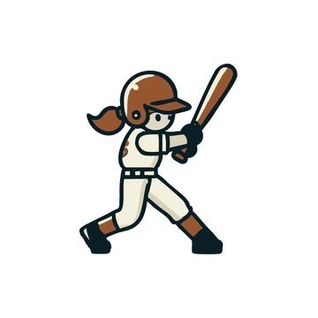 Free Softball Player Clipart to Edit Online