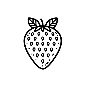 Free Strawberry Outline Clipart to Edit Online