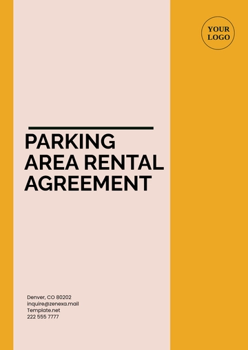 Free Parking Area Rental Agreement Template to Edit Online
