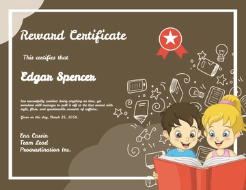 Free Funny Aesthetic Reward Certificate Template to Edit Online