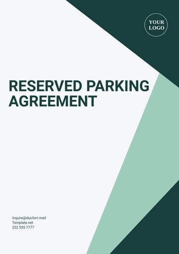 Free Reserved Parking Agreement Template to Edit Online