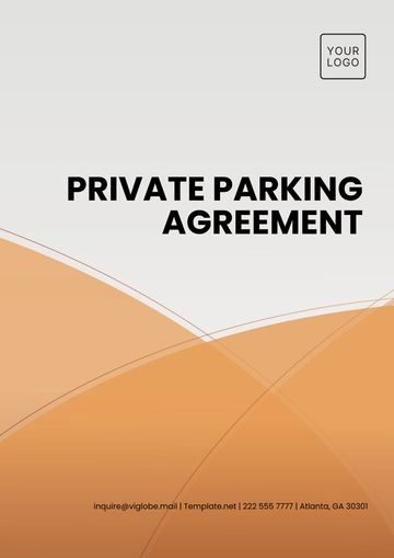 Free Private Parking Agreement Template to Edit Online