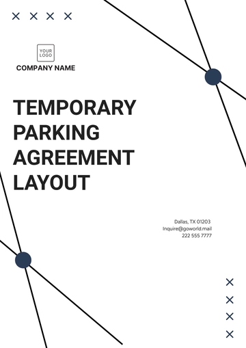Free Temporary Parking Agreement Layout Template to Edit Online
