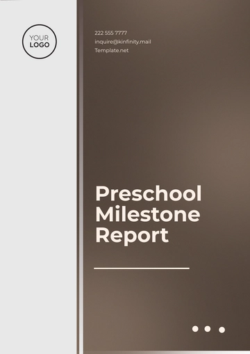 Free Preschool Milestone Report Template to Edit Online