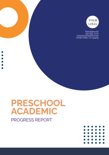 Free Preschool Academic Progress Report Template to Edit Online