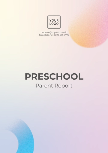 Free Preschool Parent Report Template to Edit Online