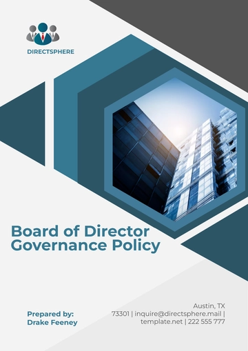 Free Board of Director Governance Policy Template to Edit Online