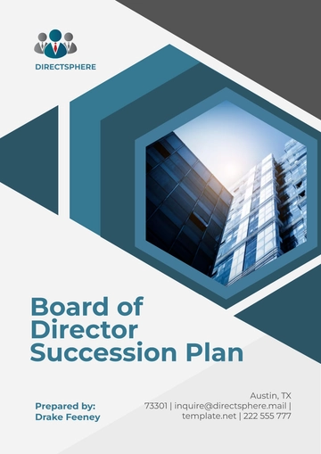 Free Board of Director Succession Plan Template to Edit Online