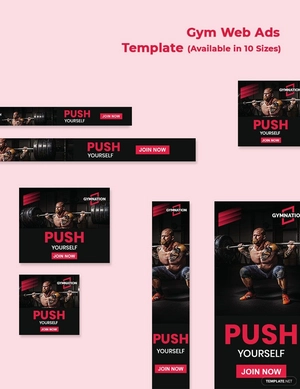 Gym Web Ads Template