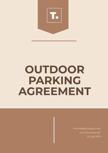 Free Outdoor Parking Agreement Template to Edit Online
