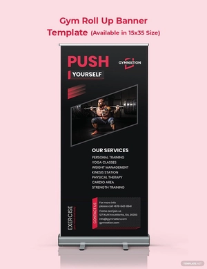 Gym Roll Up Banner Template