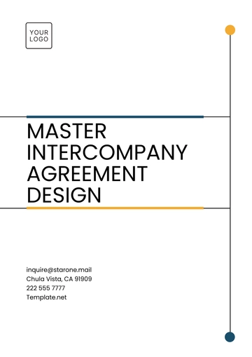 Free Master Intercompany Agreement Design Template to Edit Online