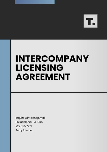 Free Intercompany Licensing Agreement Template to Edit Online