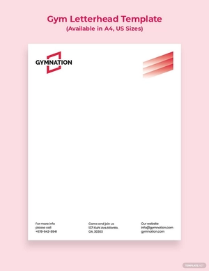 Gym Letterhead Template Gym Letterhead Template