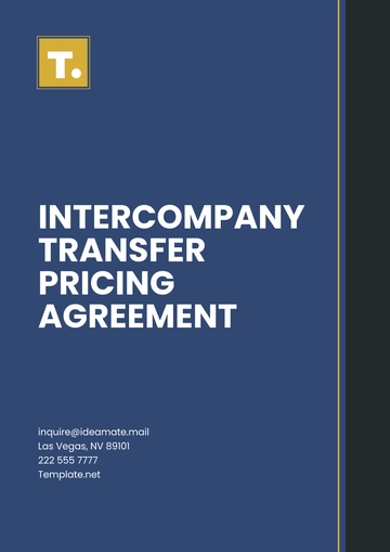 Free Intercompany Transfer Pricing Agreement Template to Edit Online