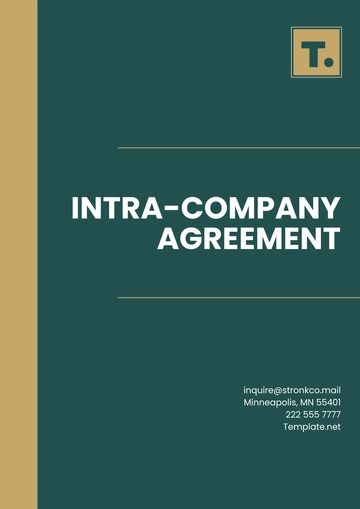 Free Intra-Company Agreement Template to Edit Online