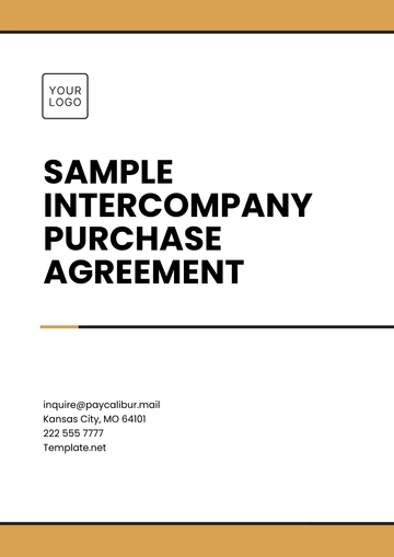 Free Sample Intercompany Purchase Agreement Template to Edit Online