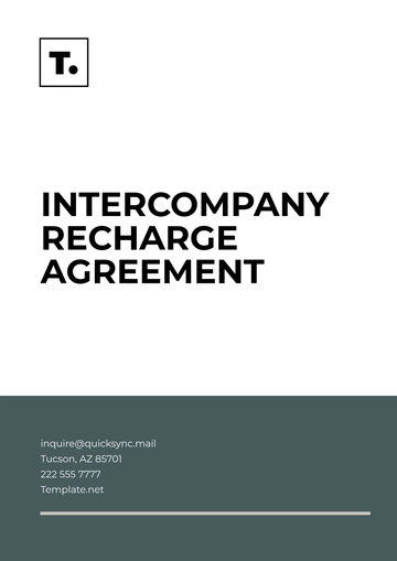Free Intercompany Recharge Agreement Template to Edit Online