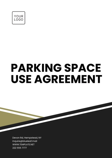 Free Parking Space Use Agreement Template to Edit Online