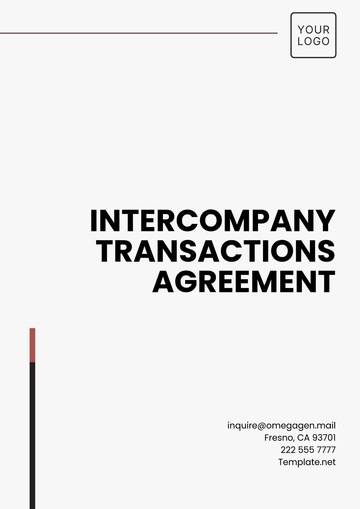 Free Intercompany Transactions Agreement Template to Edit Online