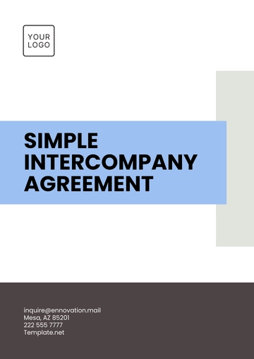 Free Simple Intercompany Agreement Template to Edit Online