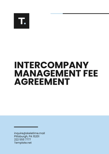 Free Intercompany Management Fee Agreement Template to Edit Online