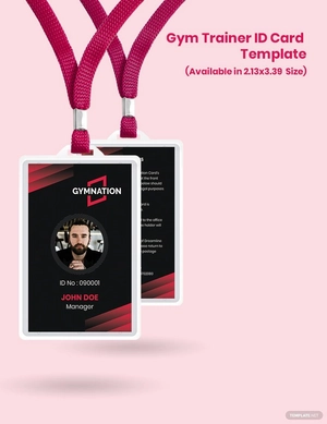 Gym Trainer ID Card Template