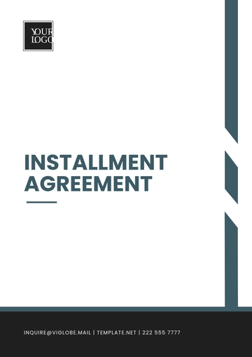 Free Installment Agreement Template to Edit Online