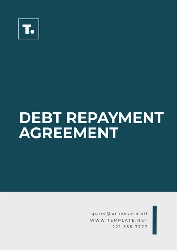 Free Debt Repayment Agreement Template to Edit Online