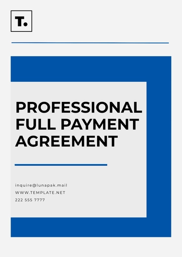 Free Professional Full Payment Agreement Template to Edit Online