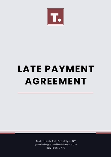 Free Late Payment Agreement Template to Edit Online