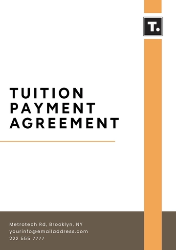 Free Tuition Payment Agreement Template to Edit Online