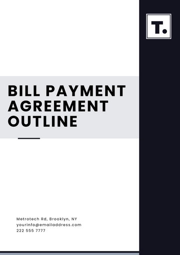 Free Bill Payment Agreement Outline Template to Edit Online