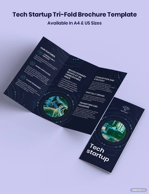 Tech Startup Tri-Fold Brochure Template