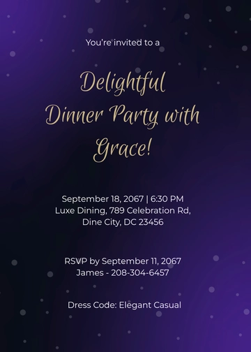 Free Blank Dinner Invitation Template to Edit Online