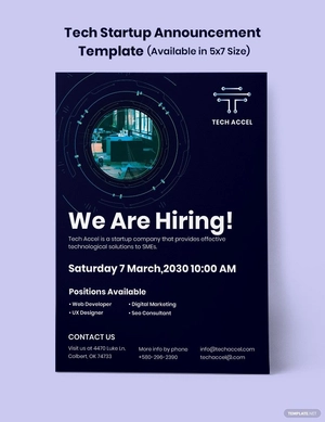 Tech Startup Announcement Template