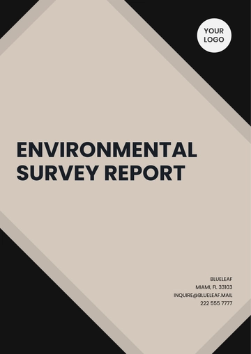Free Environmental Survey Report Template to Edit Online