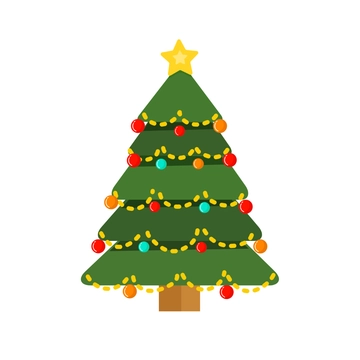 Free Cartoon Christmas Tree Template Clipart to Edit Online