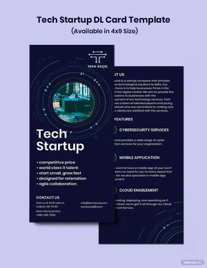 Tech Startup DL Card Template