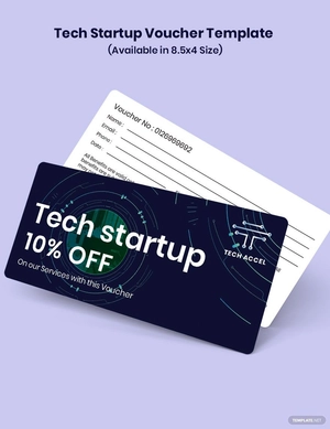 Tech Startup Voucher Template